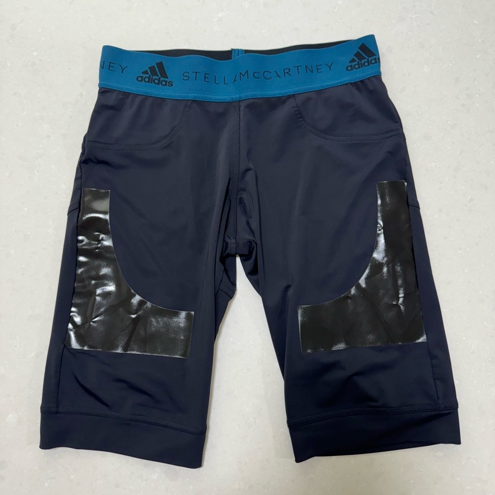 adidas by Stella McCartney Black Parley Biker Shorts Size M